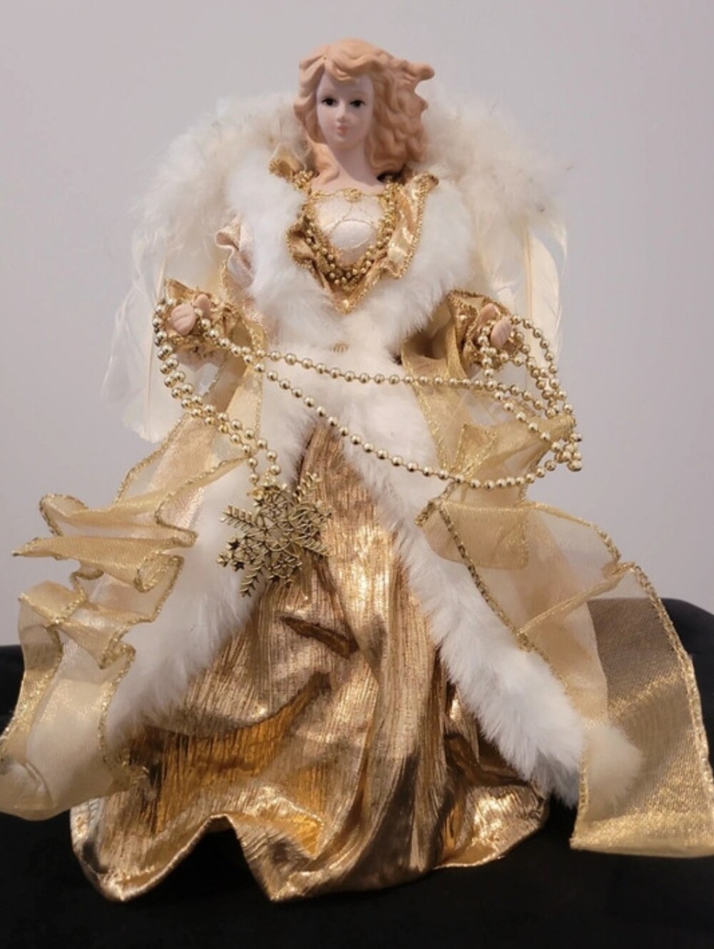 Gold Angel Christmas Tree Topper